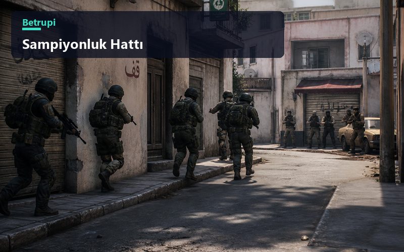 Şampiyonluk Hattı modunda beş kişilik iki takımın raunt açılışını planladığı harita görünümü